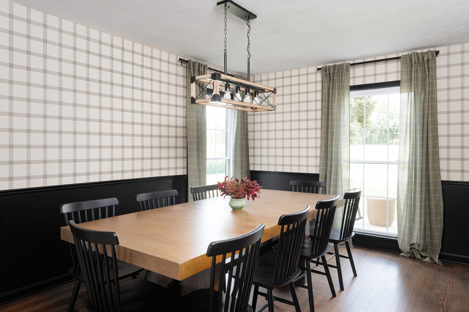Dining table set for a group